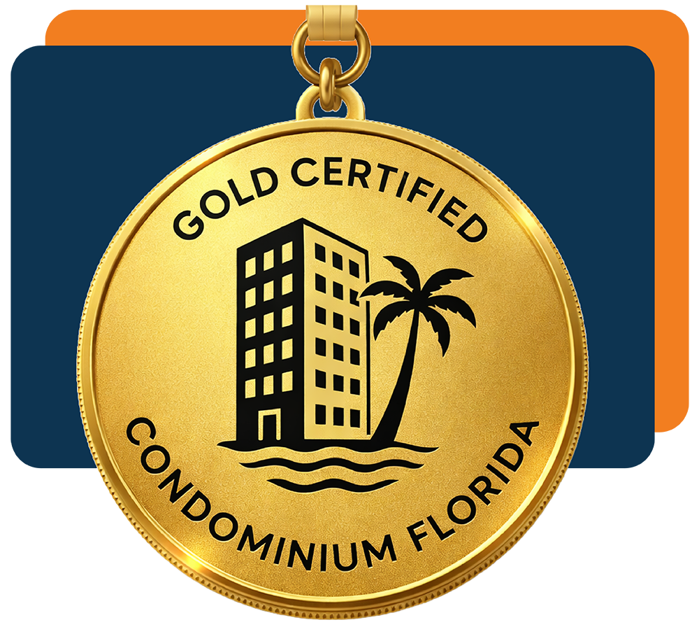 FCCA Gold certified condominium medallion